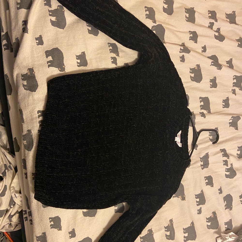 Fuzzy black sweater